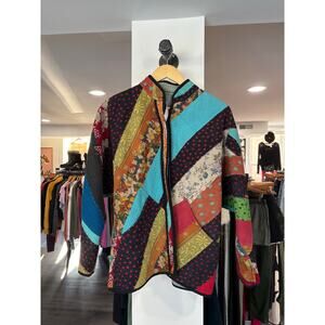 Namai Ladhiya Quilted Patchwork Kantha Reversible Jacket O/S